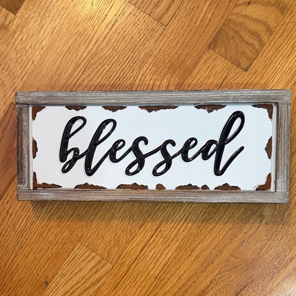 Other - Blessed Wooden Wall Sign CUTE! NEW!